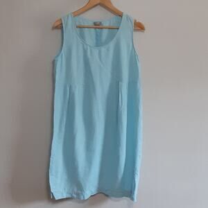 J.JIll 100% linen blue shift dress small
